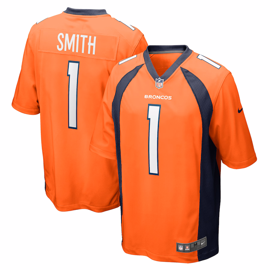 Men's Denver Broncos Tremon Smith Nike  Orange Team Game Jersey - SUjersey01