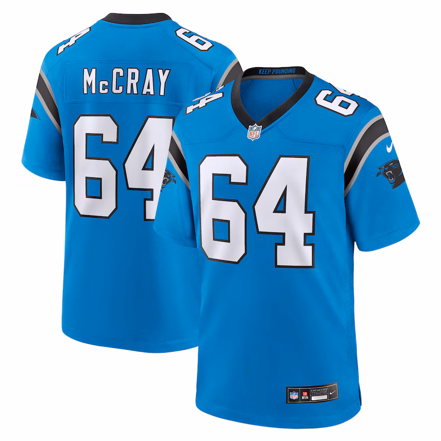 Men's Carolina Panthers Justin McCray Nike Blue Alternate Game Jersey - SUjersey01