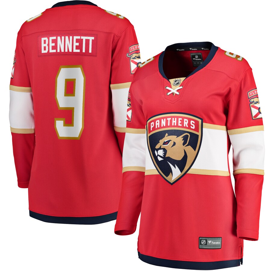 Women's Florida Panthers Sam Bennett Fanatics Branded Red 2017/18 Home Breakaway Replica Jersey - SUjersey01