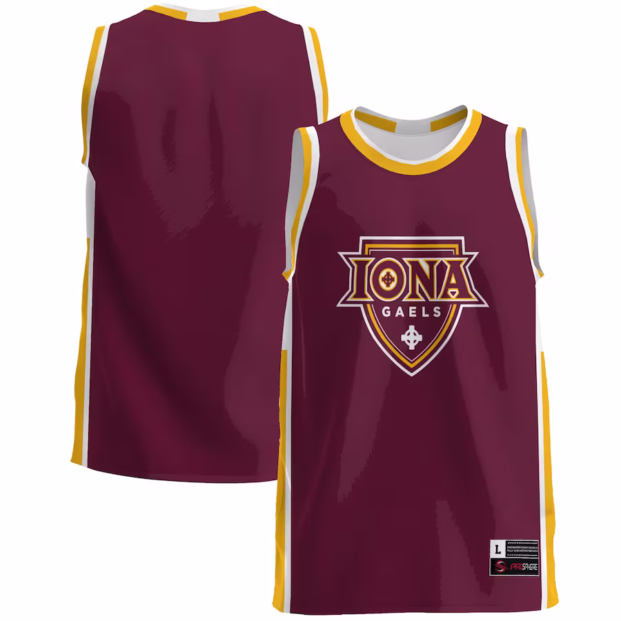 Iona University Gaels GameDay Greats  Lightweight Basketball Jersey - Maroon - SUjersey01