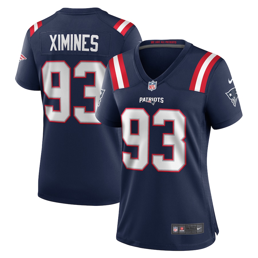 Women's New England Patriots Oshane Ximines Nike Navy Game Jersey - SUjersey01
