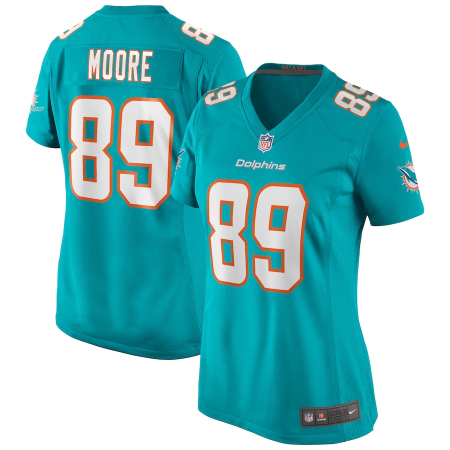 Women's Miami Dolphins Nat Moore Nike Aqua Game Retired Player Jersey - SUjersey01
