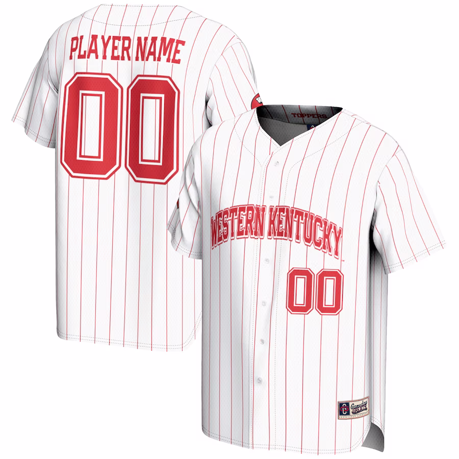 Western Kentucky Hilltoppers GameDay Greats NIL Pick-A-Player Lightweight Baseball Jersey - White - SUjersey01