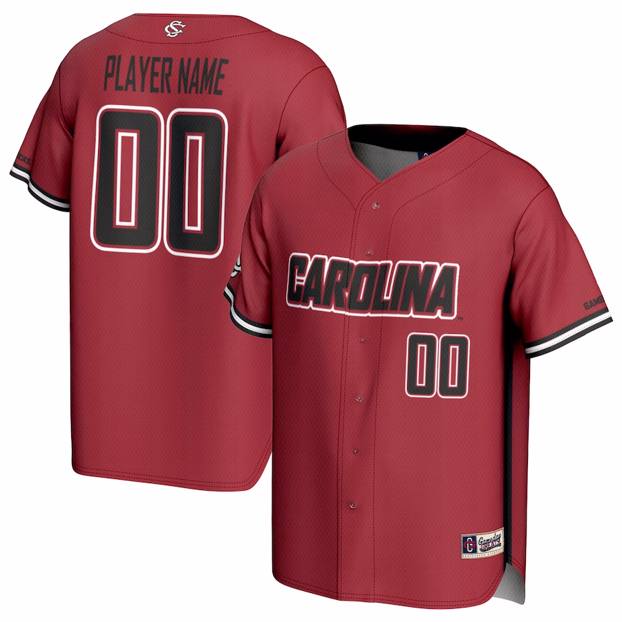 South Carolina Gamecocks GameDay Greats Youth NIL Pick-A-Player Baseball Lightweight Jersey - Garnet - SUjersey01