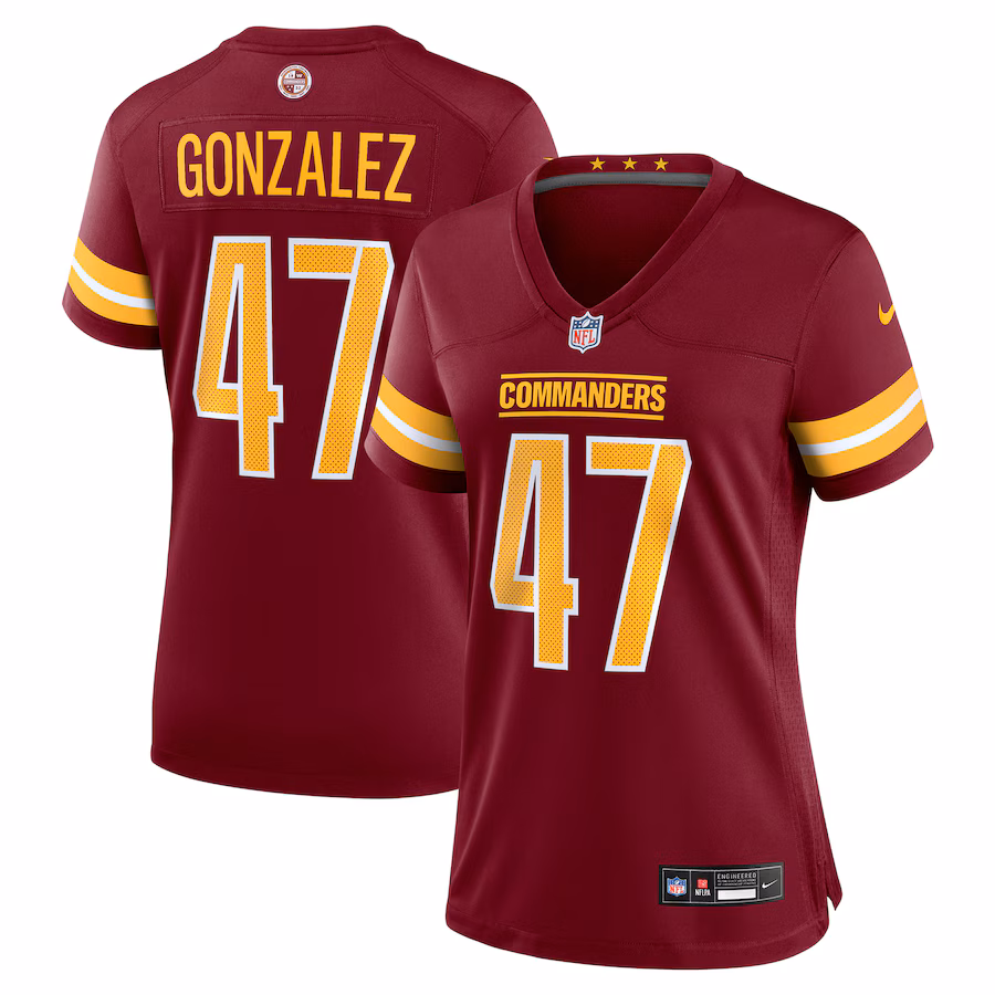 Women's Washington Commanders Zane Gonzalez Nike Burgundy Game Jersey - SUjersey01