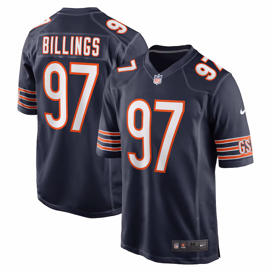 Men's Chicago Bears Andrew Billings Nike Navy Game Jersey - SUjersey01