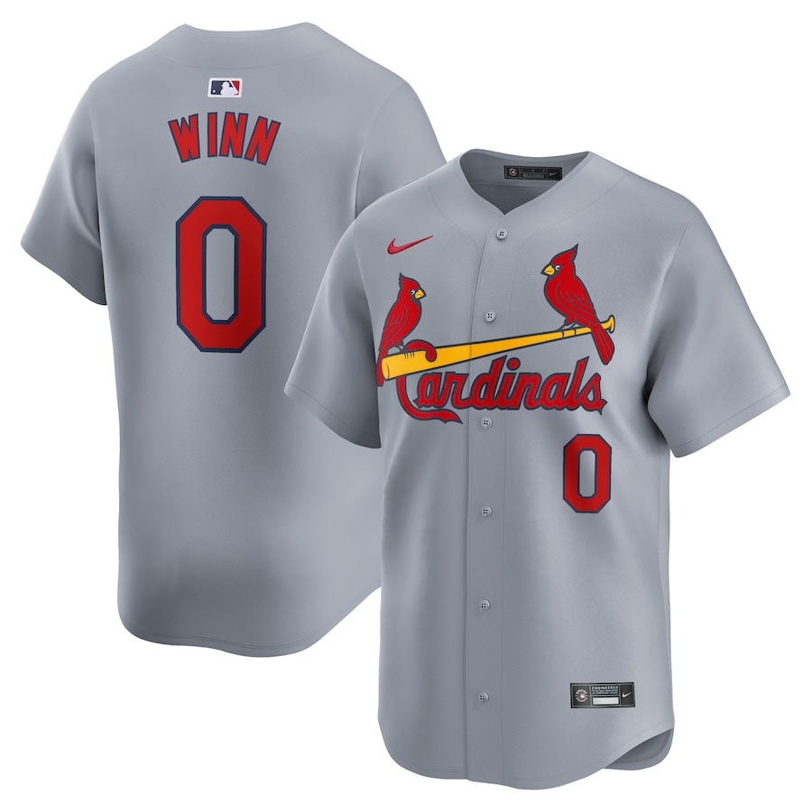 Men's St. Louis Cardinals Masyn Winn Nike Gray Away Limited Player Jersey - SUjersey01