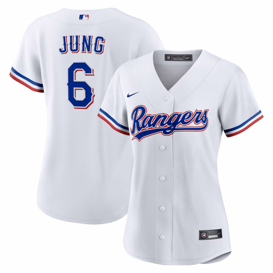 Women's Texas Rangers Josh Jung Nike White Home Replica Jersey - SUjersey01