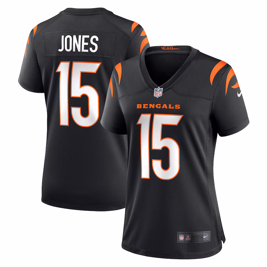 Women's Cincinnati Bengals Charlie Jones Nike  Black Team Game Jersey - SUjersey01