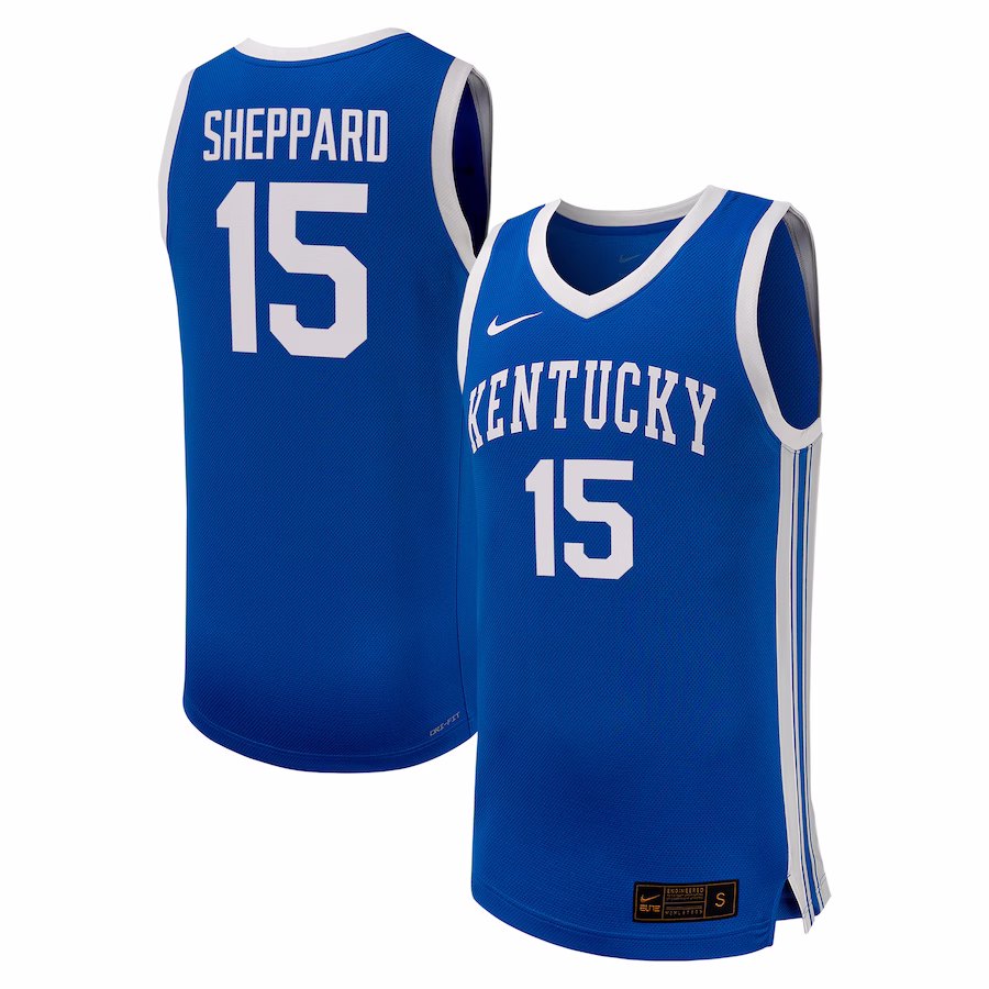 Reed Sheppard Kentucky Wildcats Nike NIL Basketball Replica Player Jersey - Royal - SUjersey01