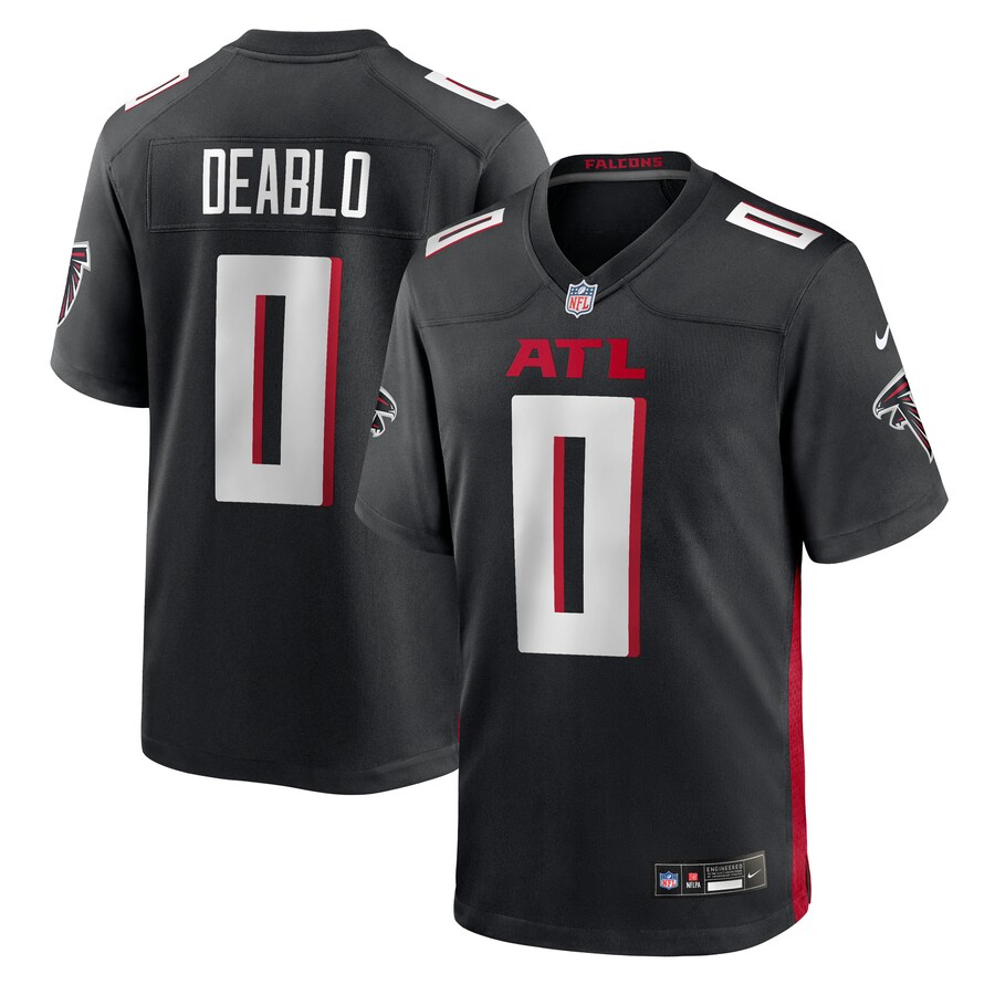 Men's Atlanta Falcons Divine Deablo Nike Black Team Game Jersey - SUjersey01
