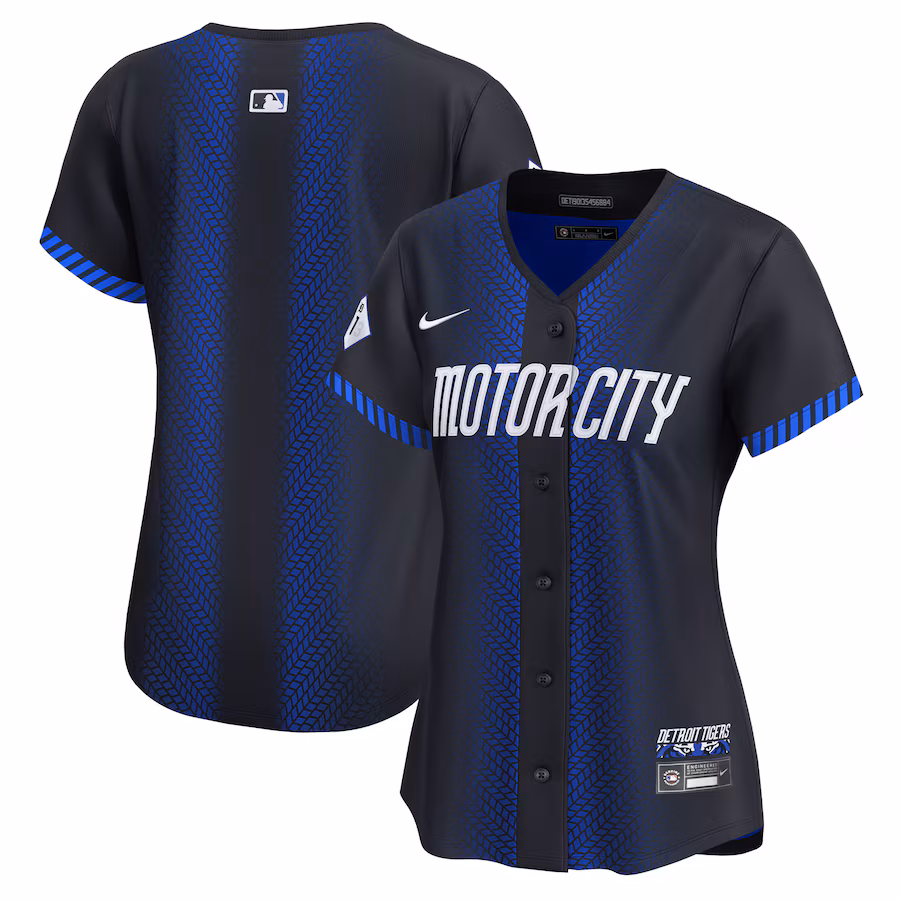 Women's Detroit Tigers  Nike Navy 2024 City Connect Limited Jersey - SUjersey01