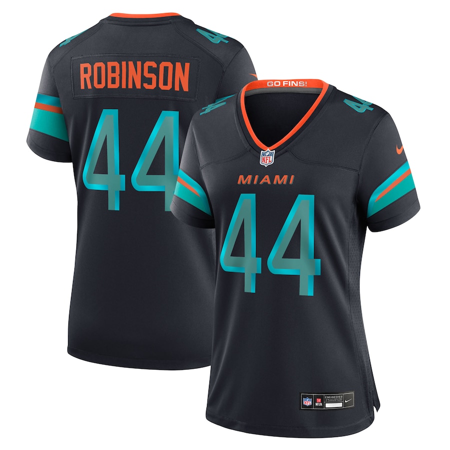 Women's Miami Dolphins Chop Robinson Nike Pitch Blue 2025 Rivalries Collection Game Jersey - SUjersey01