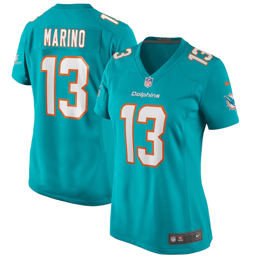 Women's Miami Dolphins Dan Marino Nike Aqua Game Retired Player Jersey - SUjersey01