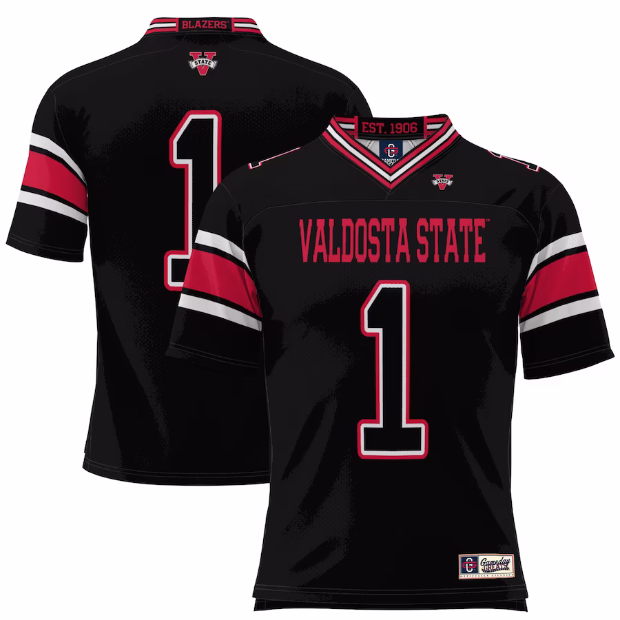 #1 Valdosta State Blazers GameDay Greats Football Jersey - Black - SUjersey01