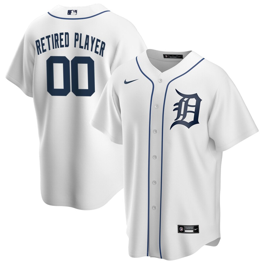 Men's Detroit Tigers Nike White Home Pick-A-Player Retired Roster Replica Jersey - SUjersey01