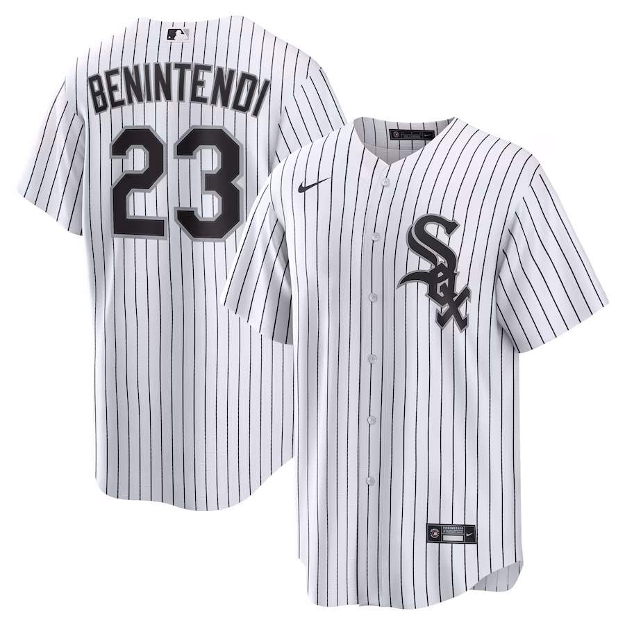 Men's Chicago White Sox Andrew Benintendi Nike White/Black Home Official Player Jersey - SUjersey01