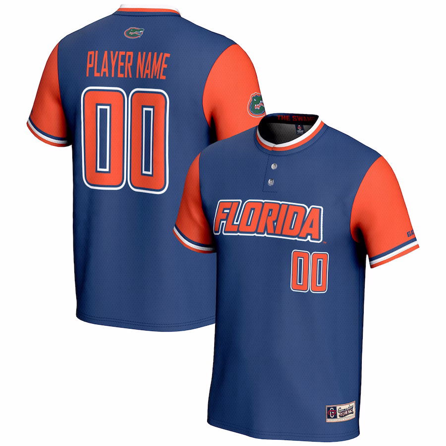 Florida Gators GameDay Greats Youth NIL Pick-A-Player Lightweight Softball Jersey - Blue - SUjersey01