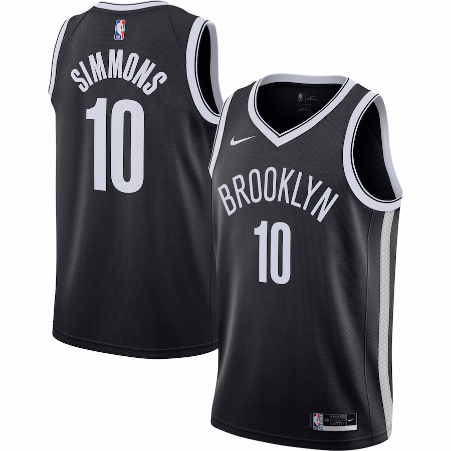 Brooklyn Nets Ben Simmons Nike Black 2021/22 Swingman Jersey - Icon Edition - SUjersey01
