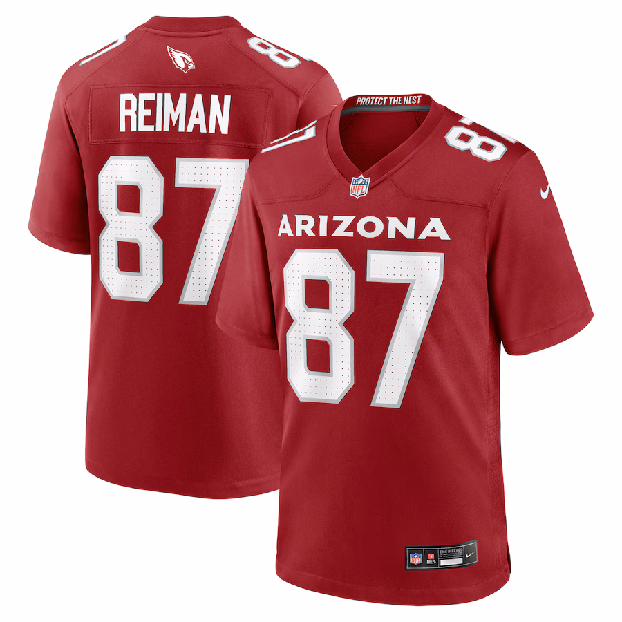 Men's Arizona Cardinals Tip Reiman Nike Cardinal Team Game Jersey - SUjersey01