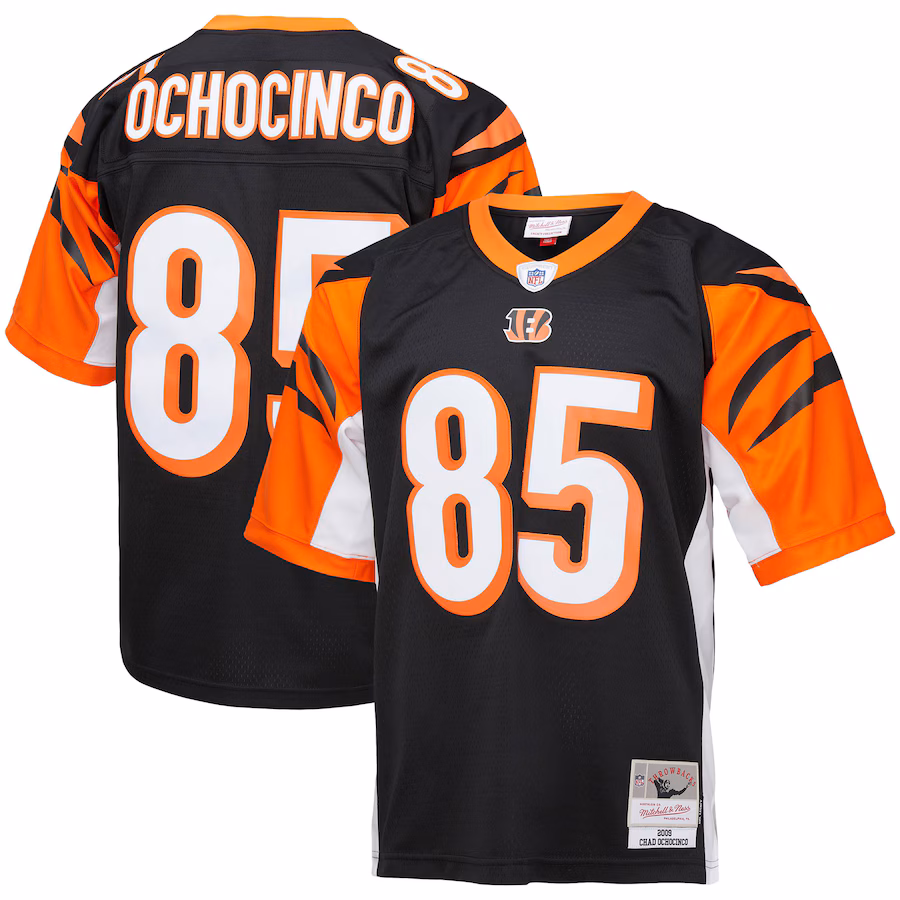 Men's Cincinnati Bengals Chad Ochocinco Mitchell & Ness Black Big & Tall 2009 Retired Player Replica Jersey - SUjersey01