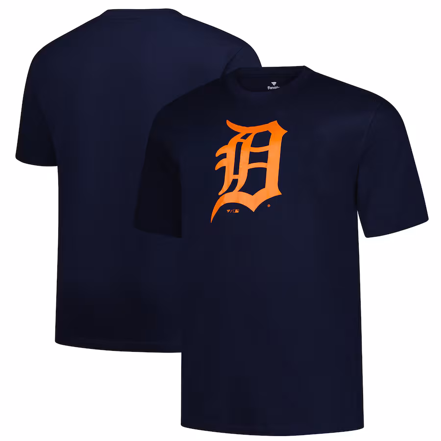 Men's Detroit Tigers Profile Navy Big & Tall Primary Logo T-Shirt - SUjersey01