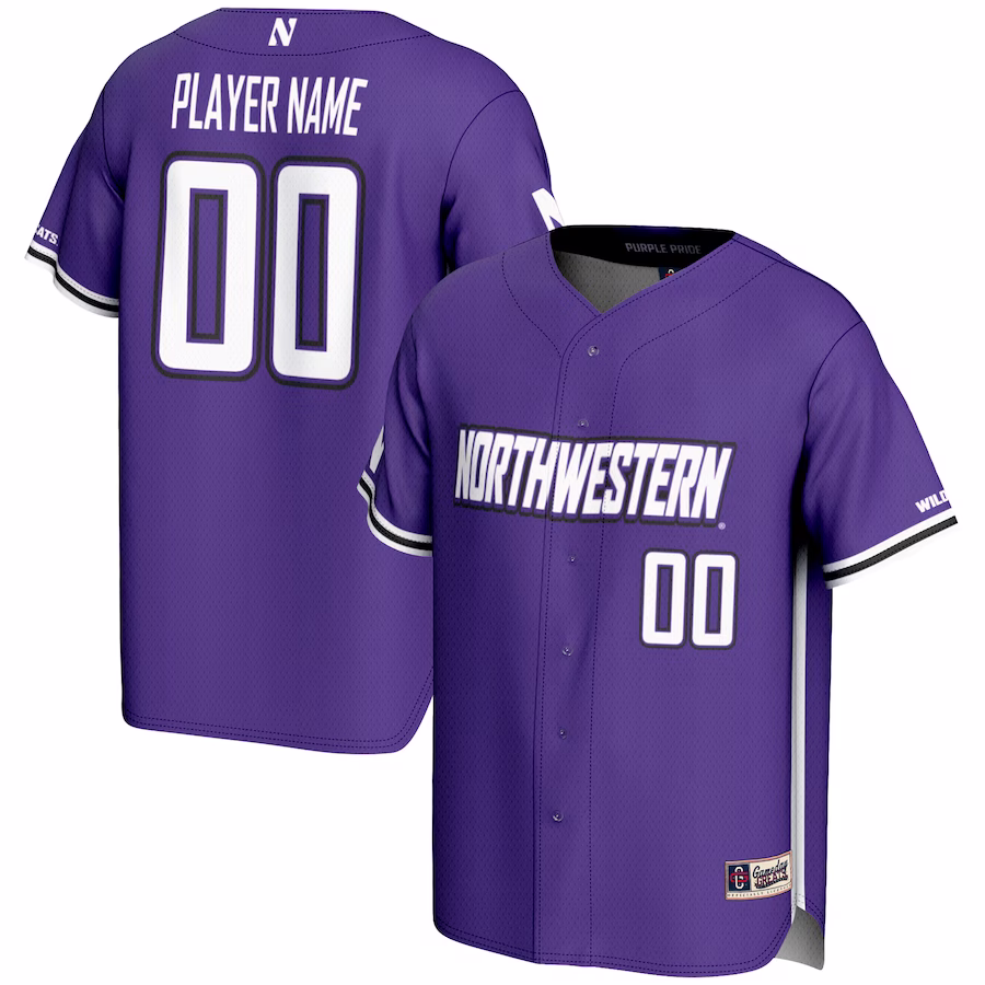 Northwestern Wildcats GameDay Greats Youth NIL Pick-A-Player Lightweight Baseball Jersey - Purple - SUjersey01