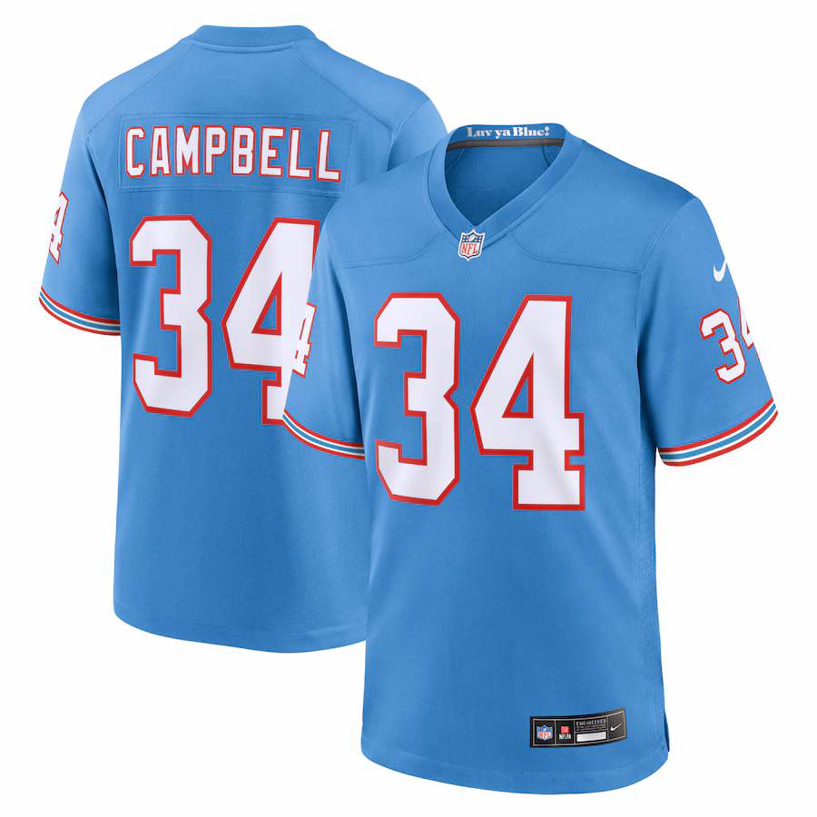 Men's Tennessee Titans Earl Campbell Nike Light Blue Retired Player Alternate Game Jersey - SUjersey01