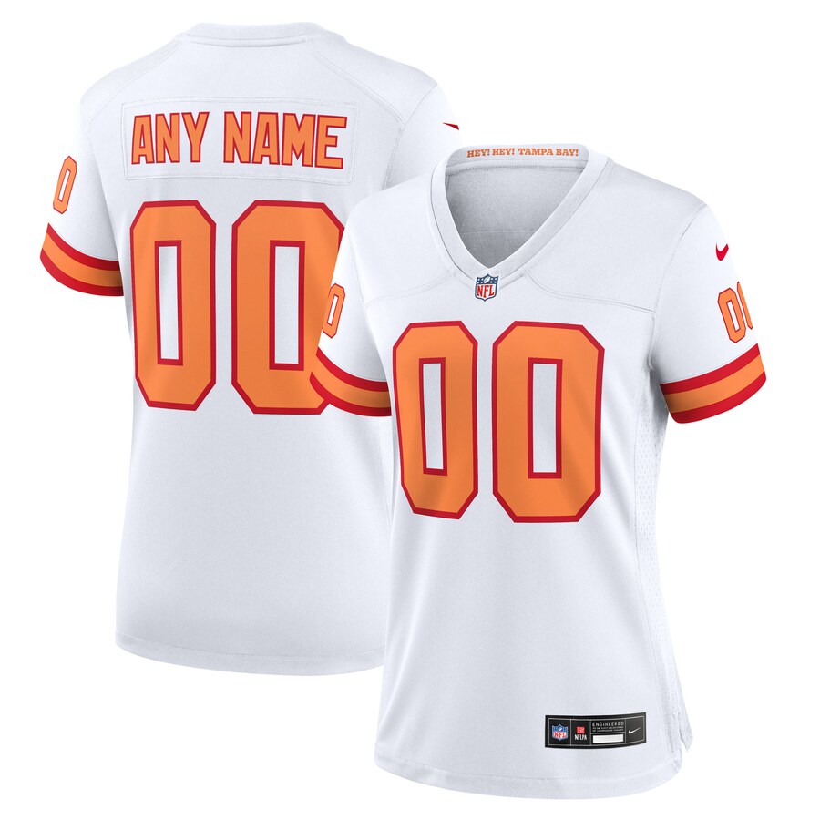 Women's '76 Tampa Bay Buccaneers Nike White 50th Season Custom Game Jersey - SUjersey01