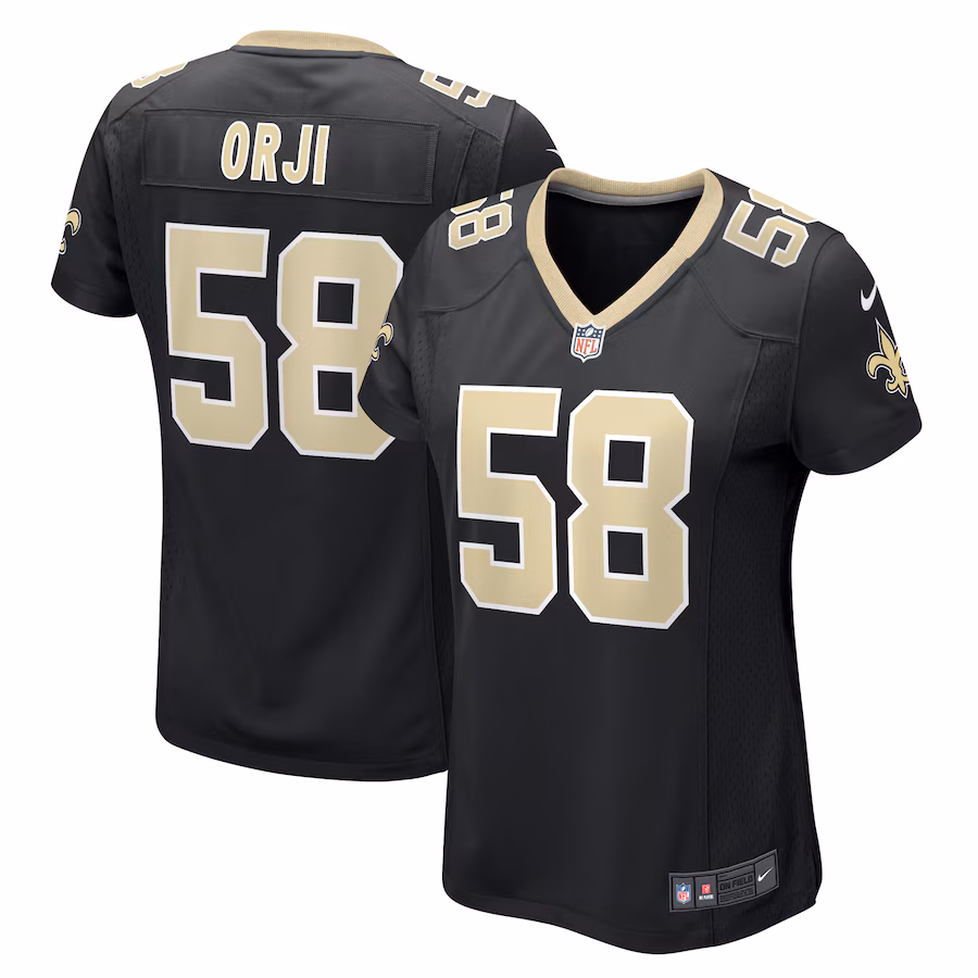 Women's New Orleans Saints Anfernee Orji Nike  Black Team Game Jersey - SUjersey01