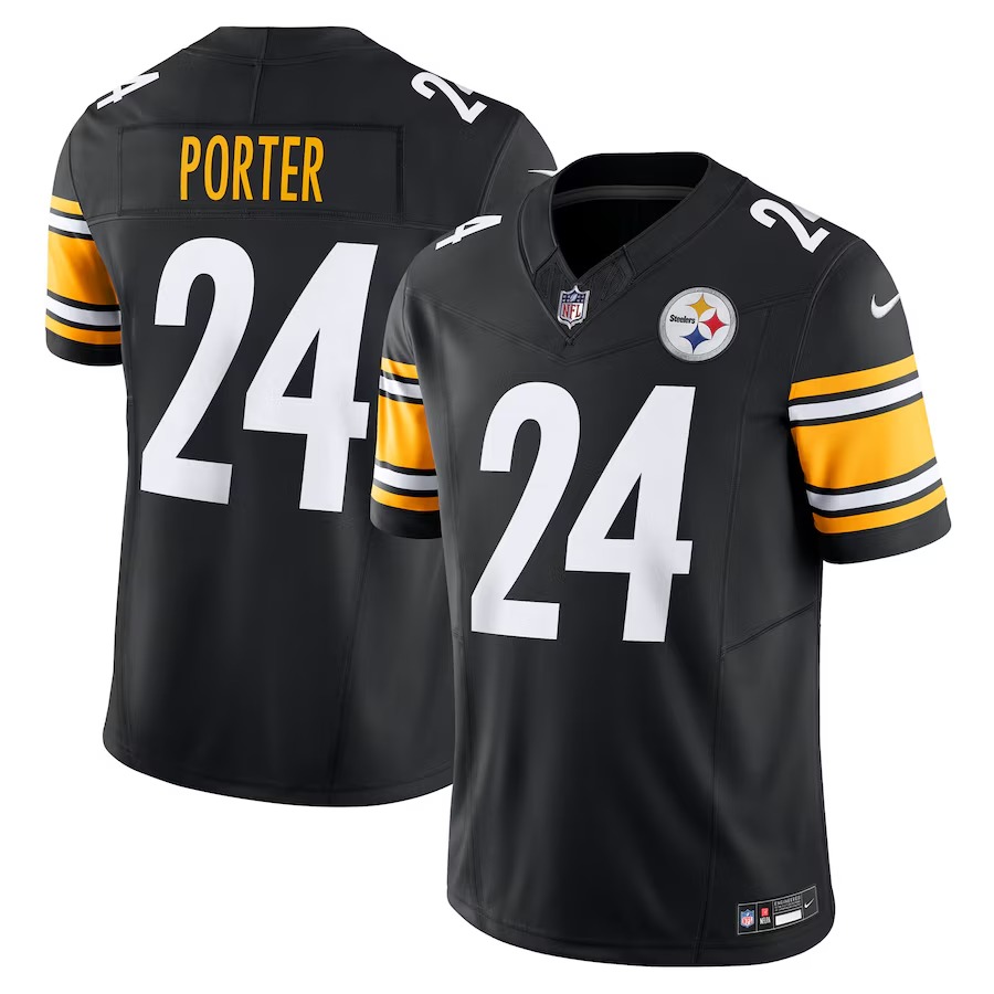 Men's Pittsburgh Steelers Joey Porter Jr. Nike Black Vapor F.U.S.E. Limited Jersey - SUjersey01