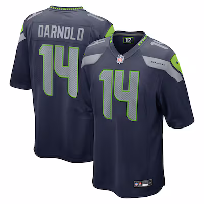 Youth Seattle Seahawks Sam Darnold Nike College Navy Game Player Jersey - SUjersey01