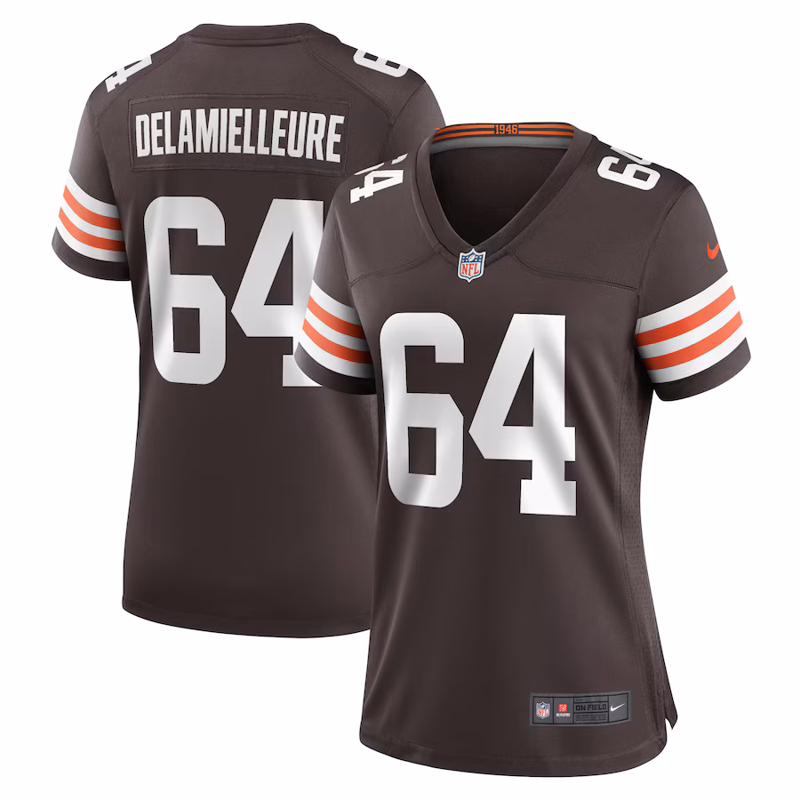 Women's Cleveland Browns Joe DeLamielleure Nike Brown Game Retired Player Jersey - SUjersey01
