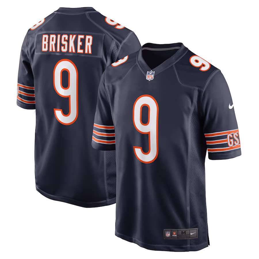 Men's Chicago Bears Jaquan Brisker Nike Navy Game Player Jersey - SUjersey01