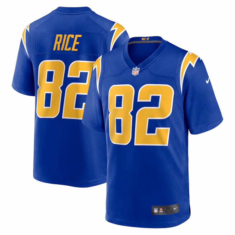 Men's Los Angeles Chargers Brenden Rice Nike Royal 2024 NFL Draft 2nd Alternate Game Player Jersey - SUjersey01