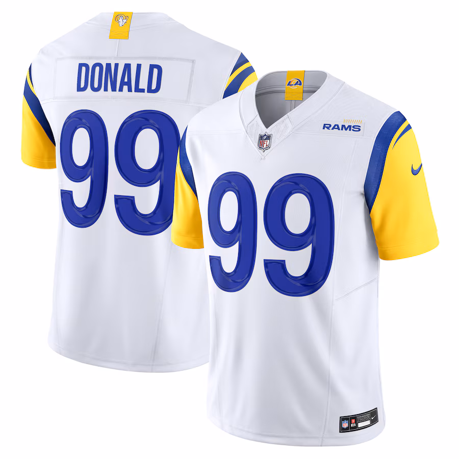 Men's Los Angeles Rams Aaron Donald Nike White Vapor F.U.S.E. Limited Jersey - SUjersey01