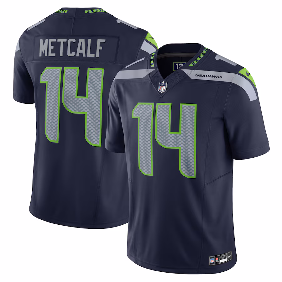 Men's Seattle Seahawks DK Metcalf Nike Navy Vapor F.U.S.E. Limited Jersey - SUjersey01