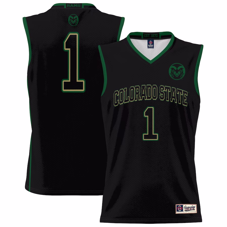 #1 Colorado State Rams GameDay Greats Unisex Lightweight Basketball Jersey - Black - SUjersey01