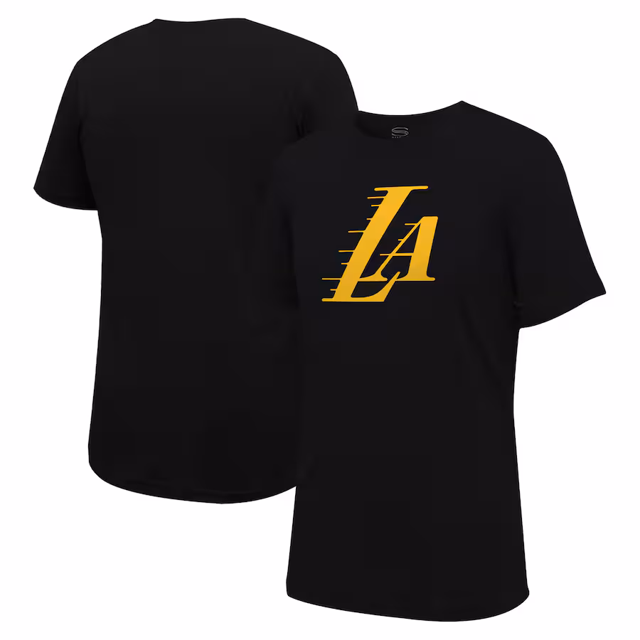 Unisex Los Angeles Lakers Stadium Essentials Black Primary Logo T-Shirt - SUjersey01