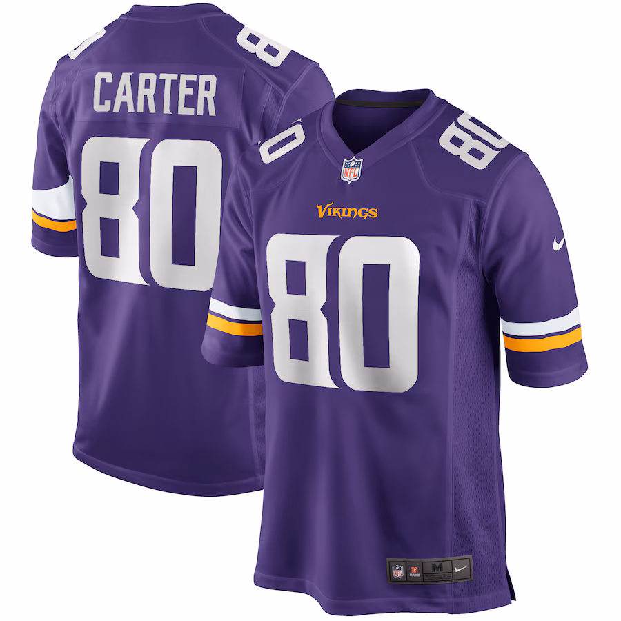 Men's Minnesota Vikings Cris Carter Nike Purple Game Retired Player Jersey - SUjersey01