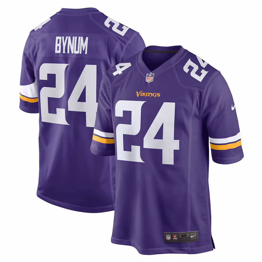 Men's Minnesota Vikings Camryn Bynum Nike Purple Player Game Jersey - SUjersey01