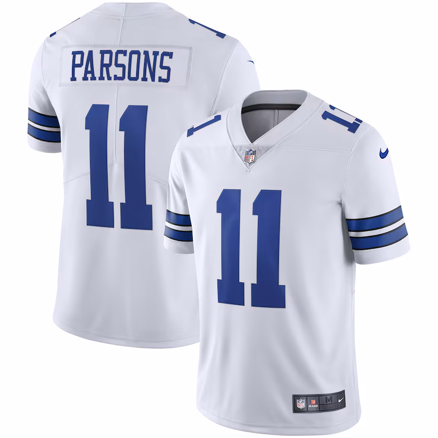 Men's Dallas Cowboys Micah Parsons Nike White Vapor Limited Jersey - SUjersey01
