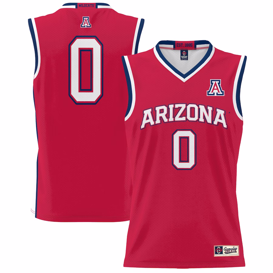 #0 Arizona Wildcats GameDay Greats Youth Lightweight Basketball Jersey - Red - SUjersey01