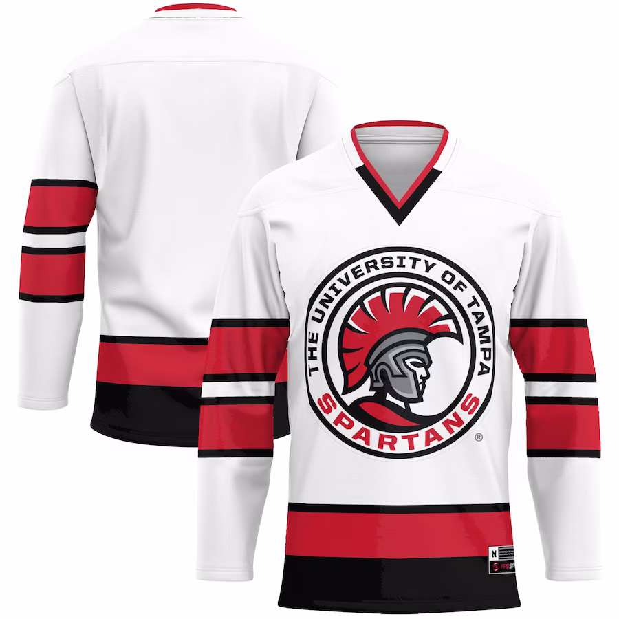 Tampa Spartans GameDay Greats Hockey Jersey - White - SUjersey01
