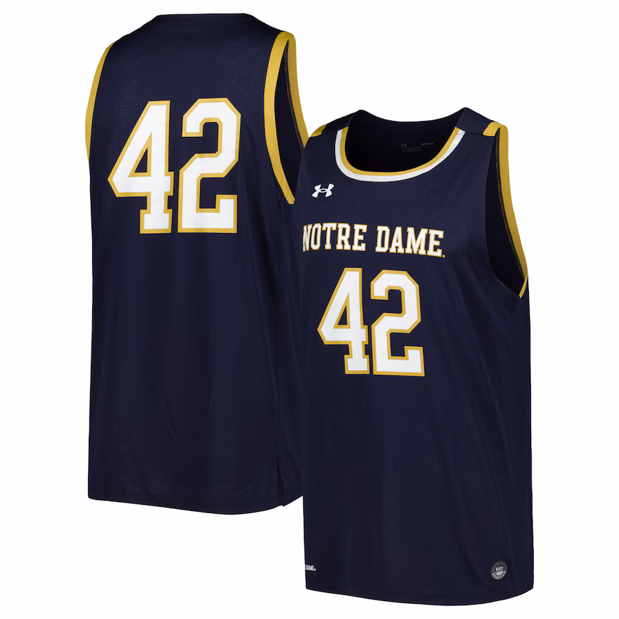 Notre Dame Fighting Irish Under Armour Replica Basketball Jersey - Navy - SUjersey01