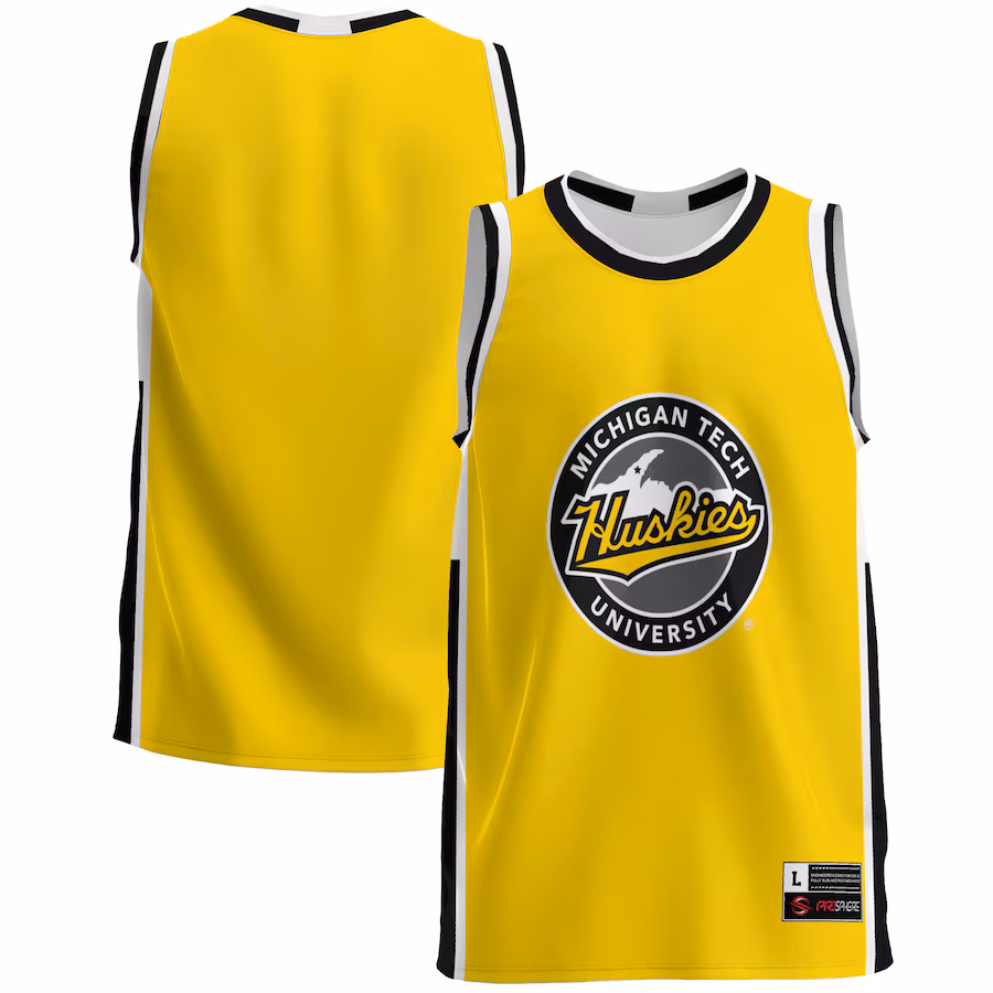 Michigan Tech Huskies GameDay Greats  Lightweight Basketball Jersey - Gold - SUjersey01