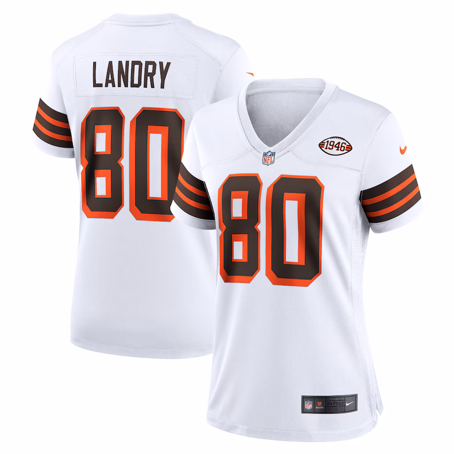 Women's Cleveland Browns Jarvis Landry Nike White 1946 Collection Alternate Game Jersey - SUjersey01