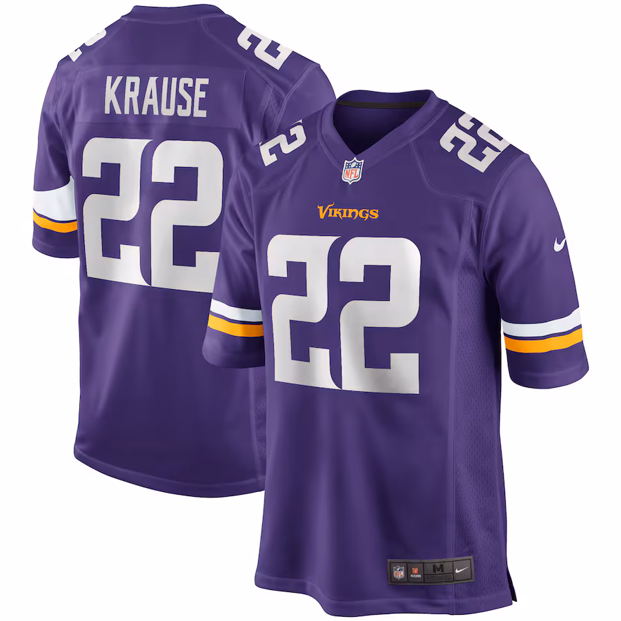Men's Minnesota Vikings Paul Krause Nike Purple Game Retired Player Jersey - SUjersey01