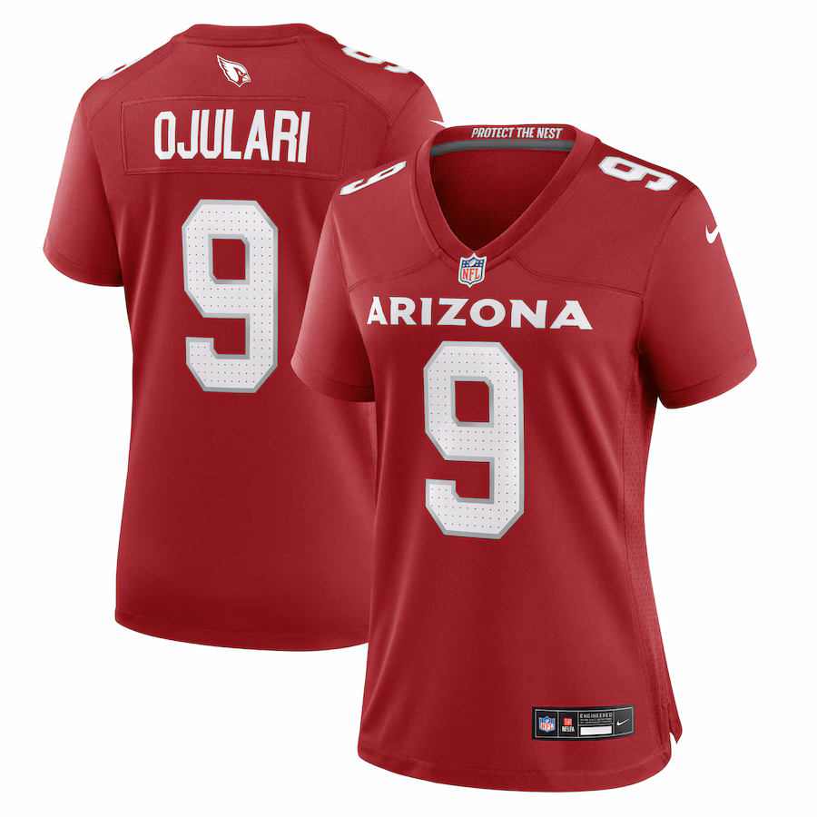 Women's Arizona Cardinals BJ Ojulari Nike Cardinal Team Game Jersey - SUjersey01