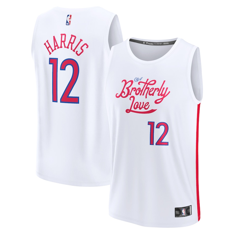 Youth Philadelphia 76ers Tobias Harris Fanatics White Fastbreak Jersey - City Edition - SUjersey01